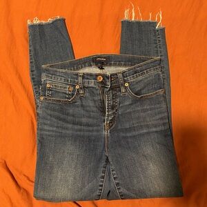 J Crew 9" High-Rise Toothpick Jeans